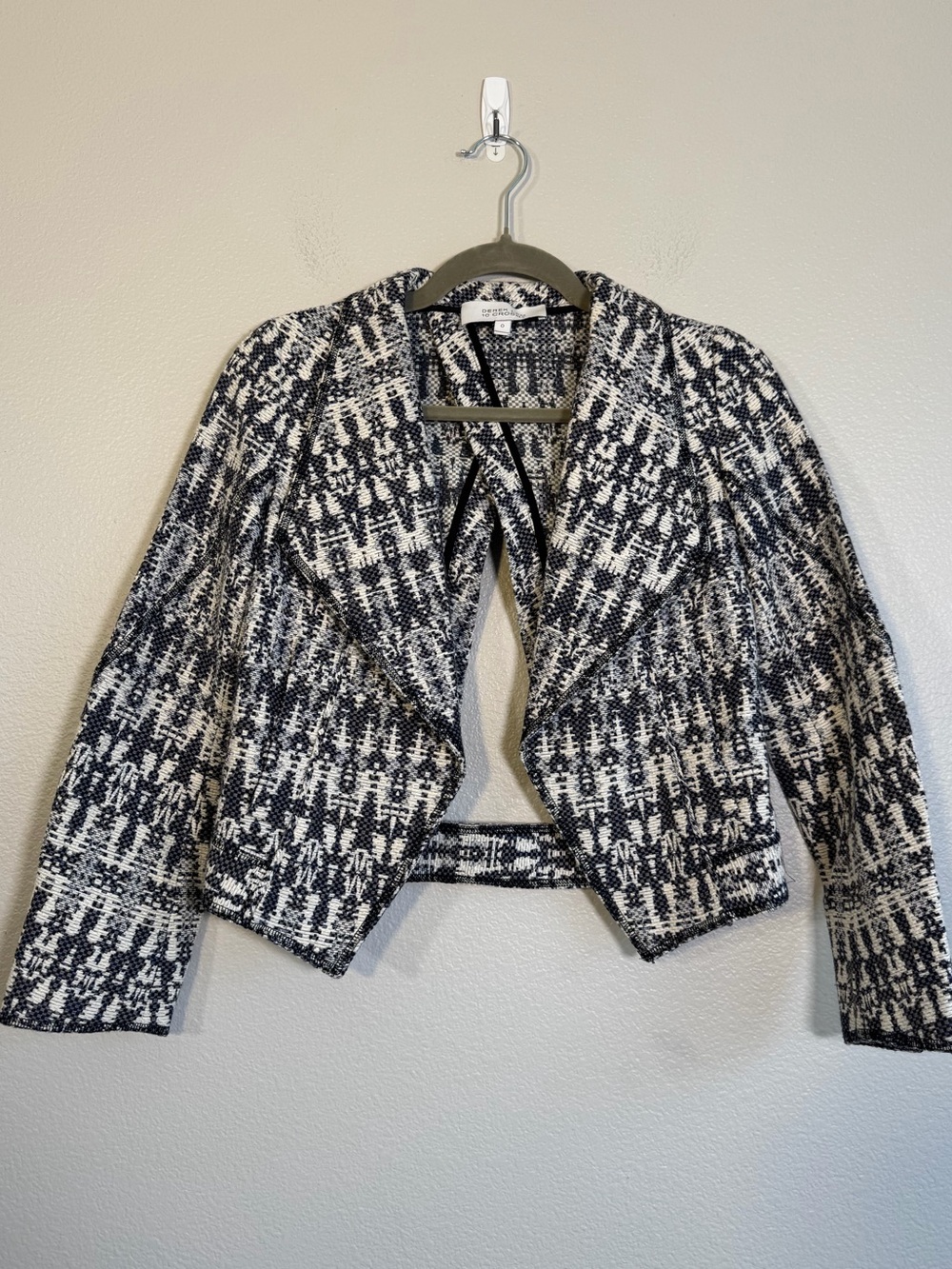 Derek Lam 10 Crosby Cutout Back Blazer in Midnight Multi - 0